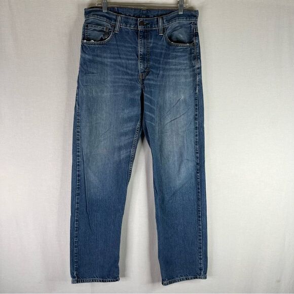 Levi's Jeans Men's Blue 550 Relaxed Fit Straight Leg Cotton 5 Pockets 34x34 - Picture 2 of 13